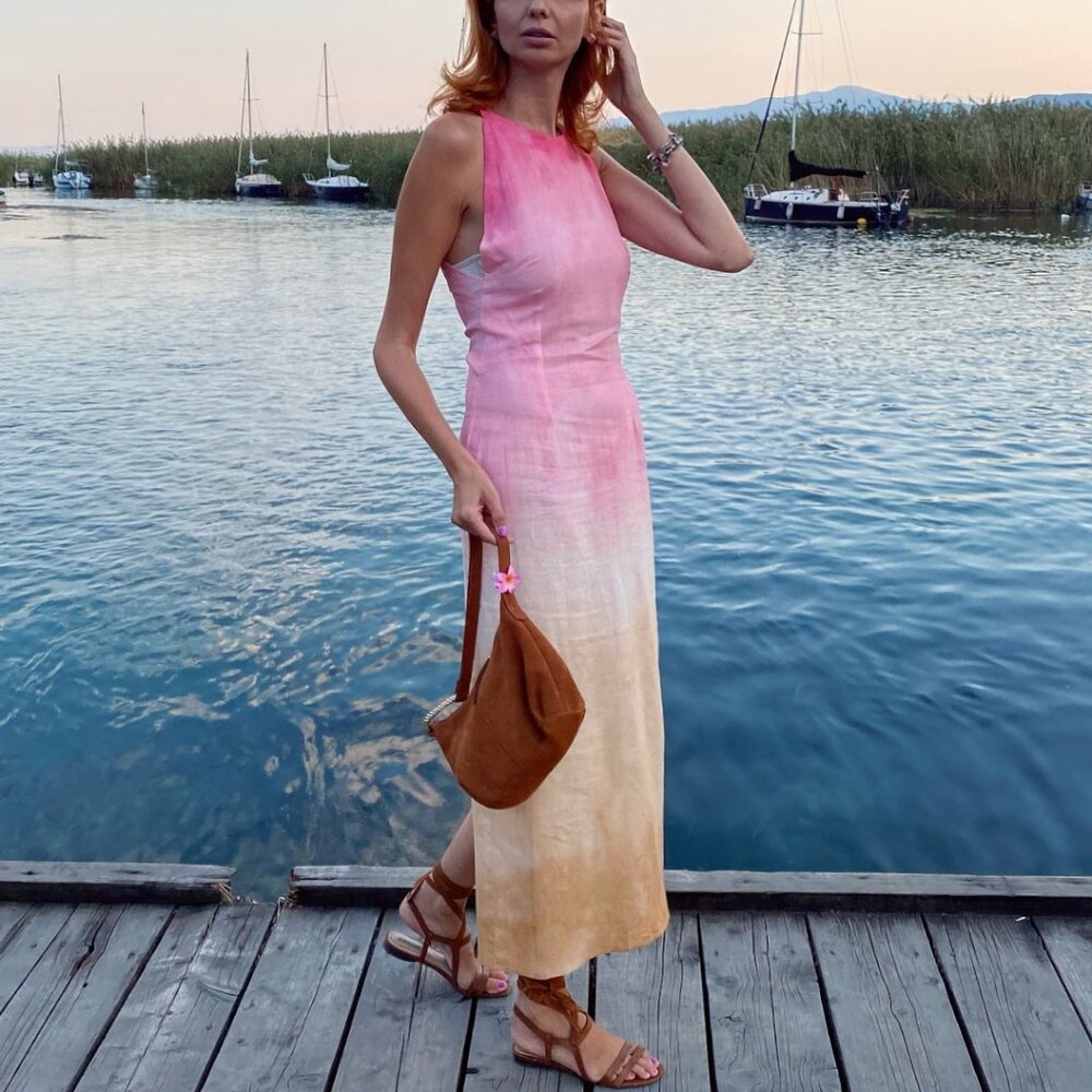 NEW Zara Ombre Maxi Dress Size XS